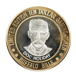 .999 Silver Buffalo Bills Resort & Casino Jean, NV $10 Limited Edition Gaming Token