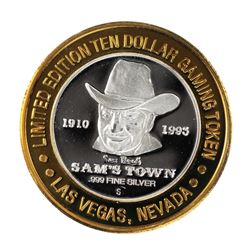 .999 Fine Silver Sam's Town Casino Las Vegas $10 Limited Edition Gaming Token