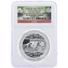 Image 1 : 2014 China Silver Panda Smithsonian Institution Medal NGC PF70 Ultra Cameo w/Box & COA