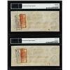 Image 2 : (2) Consecutive 1862 $100 Confederate States of America Notes PMG Ch. Uncirculated 63EPQ