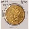 Image 1 : 1874-CC $20 Liberty Head Double Eagle Gold Coin