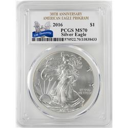 2016 $1 American Silver Eagle Coin PCGS MS70