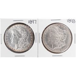 Lot of 1897-1898 $1 Morgan Silver Dollar Coins