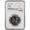 Image 1 : 1957 Proof Franklin Half Dollar Coin NGC PF68