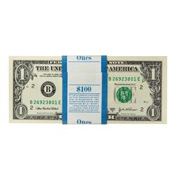 Pack of (100) Consecutive 2003A $1 Federal Reserve Notes New York