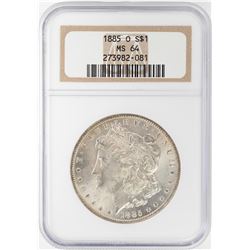 1885-O $1 Morgan Silver Dollar Coin NGC MS64