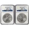 Image 1 : Lot of (2) 2014 $1 American Silver Eagle Coins NGC MS70 Early Releases