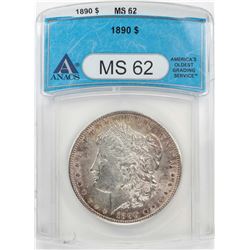 1890 $1 Morgan Silver Dollar Coin ANACS MS62