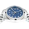 Image 6 : Rolex Mens Stainless Steel Blue Diamond & Sapphire Datejust Wristwatch