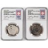 Image 1 : 2014 Baseball Hall of Fame Half Dollar Coins NGC MS70/PF70 Ultra Cameo Johnny Bench Set