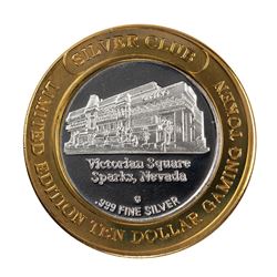 .999 Silver Silver Club Casino Sparks, NV $10 Limited Edition Casino Gaming Token