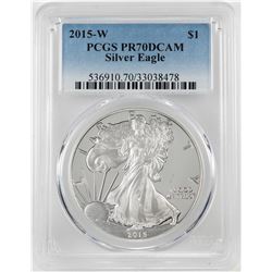 2015-W $1 Proof American Silver Eagle Coin PCGS PR70DCAM