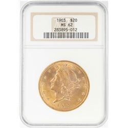 1903 $20 Liberty Head Double Eagle Gold Coin NGC MS62