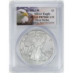 2013-W $1 Proof American Silver Eagle Coin PCGS PR70DCAM First Strike