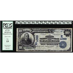 1902 DB $5 Metropolitan Bank of Washington, D.C. CH# 1069 National Note PCGS Fine 15