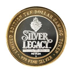 .999 Silver Silver Legacy Reno, Nevada $10 Casino Limited Edition Gaming Token