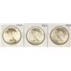 Image 1 : Lot of (3) 1923 $1 Peace Silver Dollar Coins