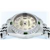 Image 7 : Rolex Ladies Stainless Steel Yellow MOP Diamond & Emerald Datejust Wristwatch