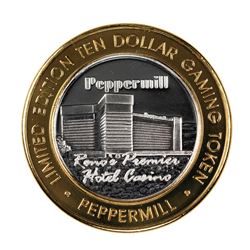 .999 Silver Peppermill Hotel Casino Reno $10 Casino Gaming Token Limited Edition