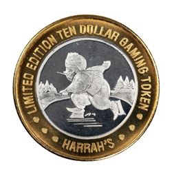 .999 Fine Silver Harrahs Casino Reno, Nevada $10 Limited Edition Gaming Token