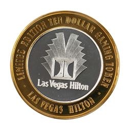 .999 Silver Hilton Las Vegas, Nevada $10 Casino Limited Edition Gaming Token