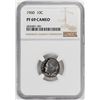 Image 1 : 1960 Proof Roosevelt Dime Coin NGC PF69 Cameo