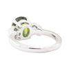 Image 3 : 3.33 ctw Green Tourmaline And Diamond Ring - Platinum