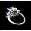 Image 3 : 14KT White Gold 4.14 ctw Tanzanite and Diamond Ring