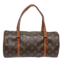 Louis Vuitton Monogram Canvas Leather Vintage Papilon 26 cm Shoulder Bag