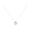 Image 1 : 0.67 ctw Diamond Heart Pendant with Chain - 14KT and 18KT White Gold