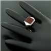 Image 7 : Men's Antique 14k White Gold Rectangular Cut Carnelian Solitaire Ring Size 10.5