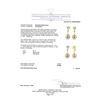 Image 3 : 0.16 ctw Diamond and Pearl Earrings - 14KT Yellow Gold
