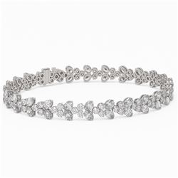 20 ctw Oval Cut Diamond Designer Bracelet 18K White Gold