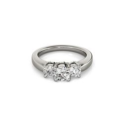 1 ctw Certified VS/SI Diamond 3 Stone Ring 18K White Gold