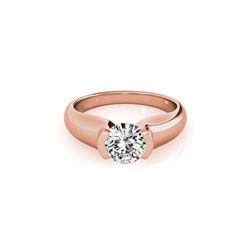 0.75 ctw Certified VS/SI Diamond Ring 18K Rose Gold