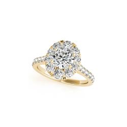 2 ctw Certified VS/SI Diamond Halo Ring 18K Yellow Gold