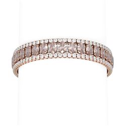 43.05 ctw Morganite & Diamond Bracelet 18K Rose Gold