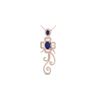 Image 1 : 5.85 ctw Tanzanite & Micro Pave VS/SI Diamond Earrings 14K Rose Gold