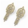 Image 1 : 12.36 ctw Oval Cut Diamonds Designer Earrings 18K Yellow Gold