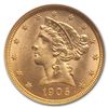 Image 2 : 1906-D $5 Liberty Gold Half Eagle MS-65 NGC