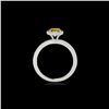 Image 2 : 1.15 ctw Certified SI/I Fancy Intense Yellow Diamond Ring 10K White Gold
