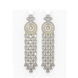 20.37 ctw Diamond Earrings 18K Yellow Gold