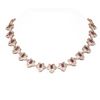 Image 1 : 26.3 ctw Ruby & Diamond Necklace 18K Rose Gold