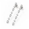 Image 1 : 2.88 ctw Pear Cut Diamond Designer Earrings 18K White Gold
