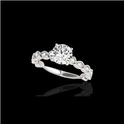 1.5 ctw Certified Diamond Solitaire Ring 10K White Gold