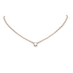 1.01 ctw Diamond Necklace 18K Rose Gold