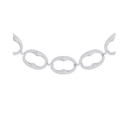 32 ctw Certified VS/SI Diamond Necklace 18K White Gold