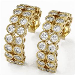 3.08 ctw Diamond Designer Earrings 18K Yellow Gold