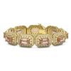 Image 1 : 52.65 ctw Morganite & Diamond Victorian Bracelet 14K Yellow Gold