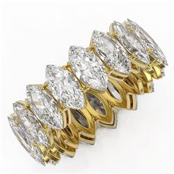 8.67 ctw Marquise Cut Diamond Eternity Ring 18K Yellow Gold